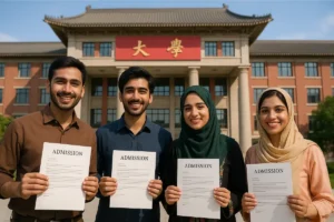 MBBS Admission in China 2025 MBBS admission in China for Pakistani students 2025 — students holding admission letters