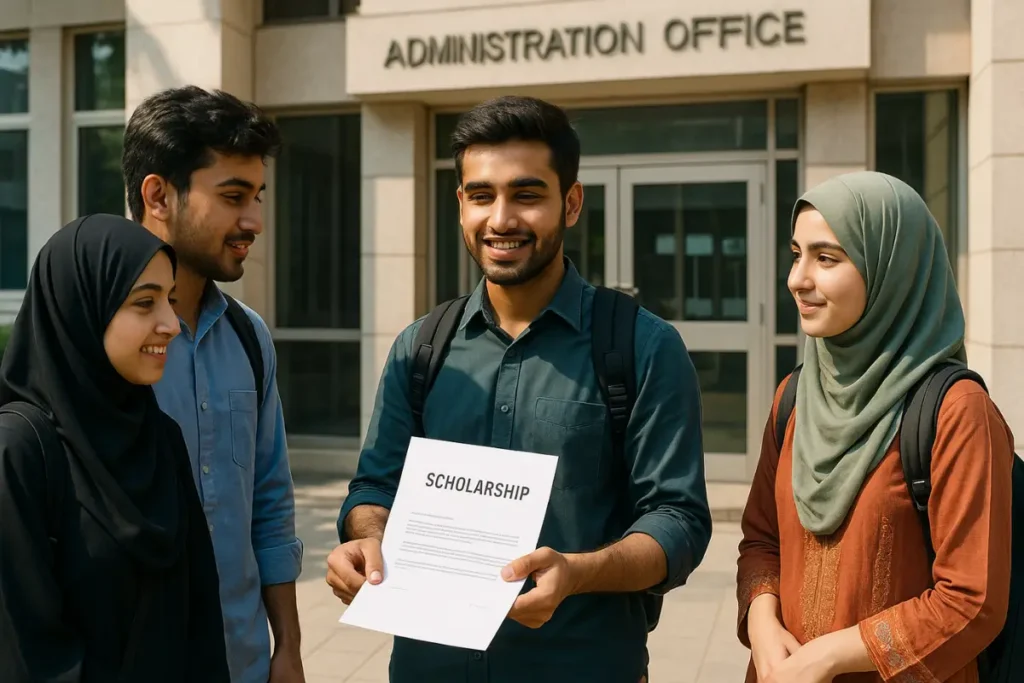 Scholarships & Finance for MBBS in China Scholarships and finance for MBBS in China — Pakistani student receiving scholarship letter at Chinese university